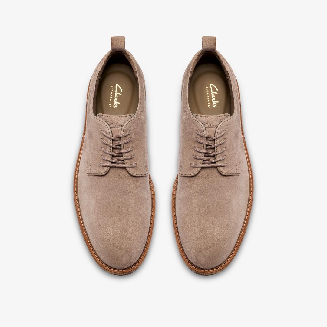 Mens Aldwin Lace Grey Suede Oxfords - Image 7