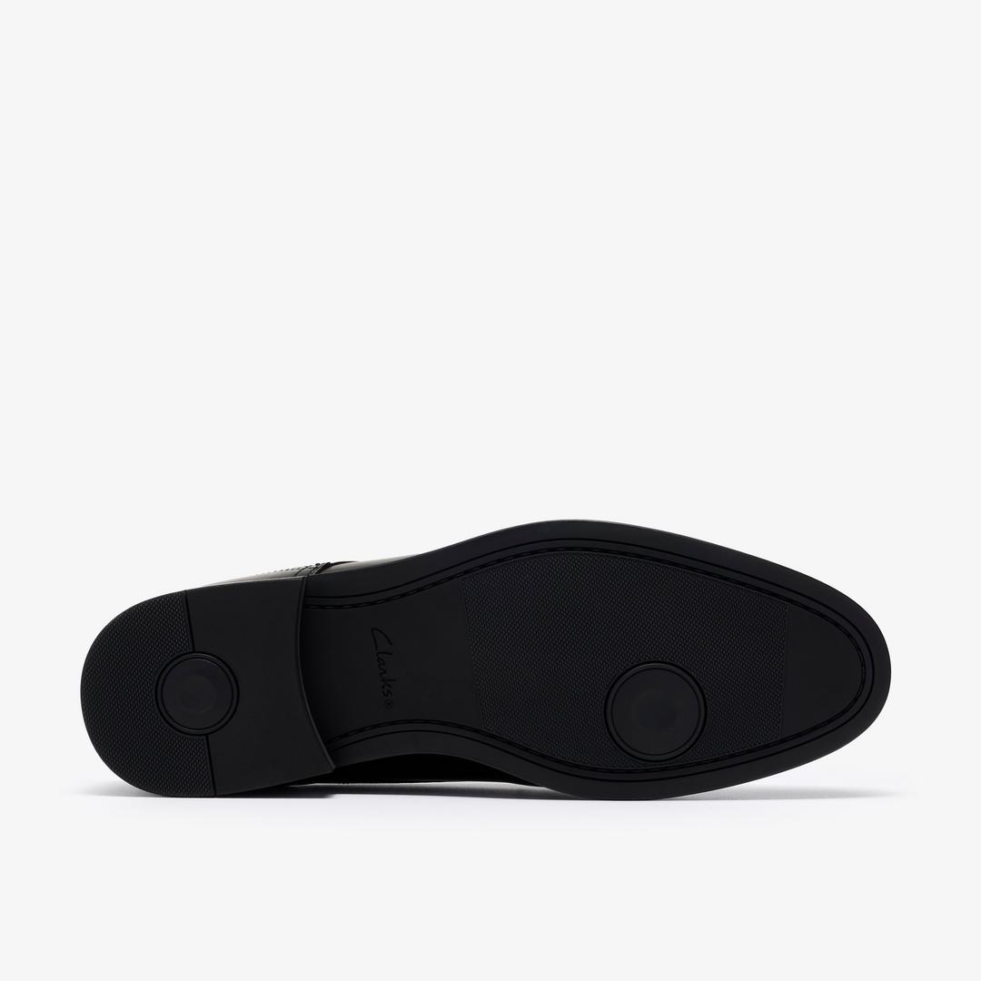 Mens Bowburn Cap Black Leather Brogues - Image 3