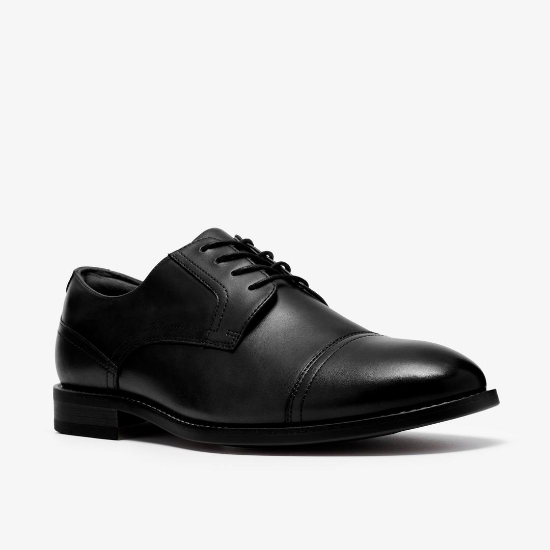 Mens Bowburn Cap Black Leather Brogues - Image 4