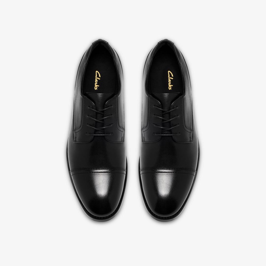 Mens Bowburn Cap Black Leather Brogues - Image 6