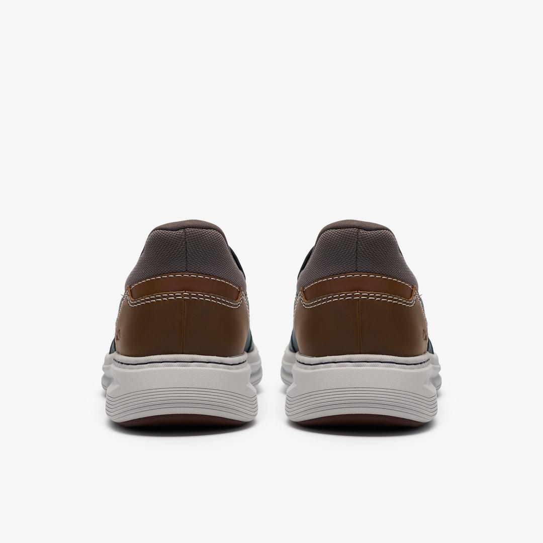 Mens Craftwell Step Navy Leather Slip on - Image 5