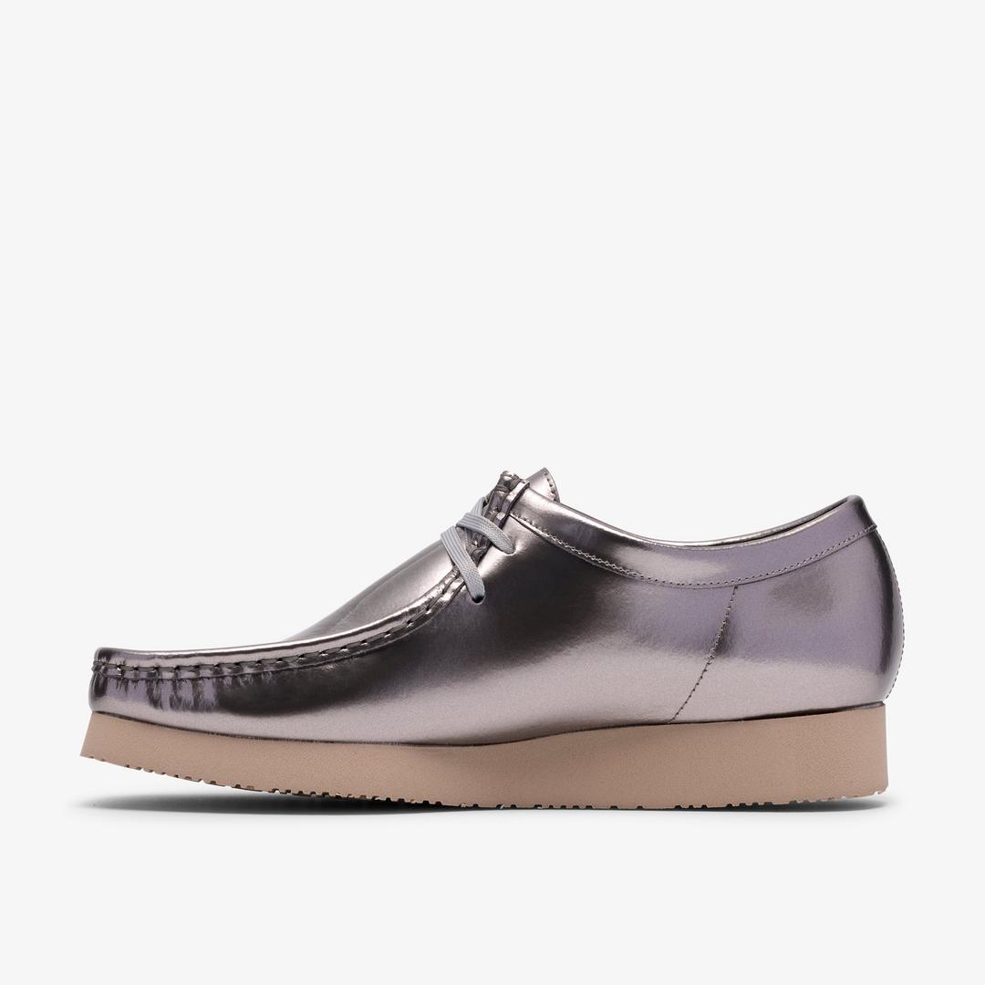 Mens Wallabee 2604 Silver Patent Wallabees - Image 3