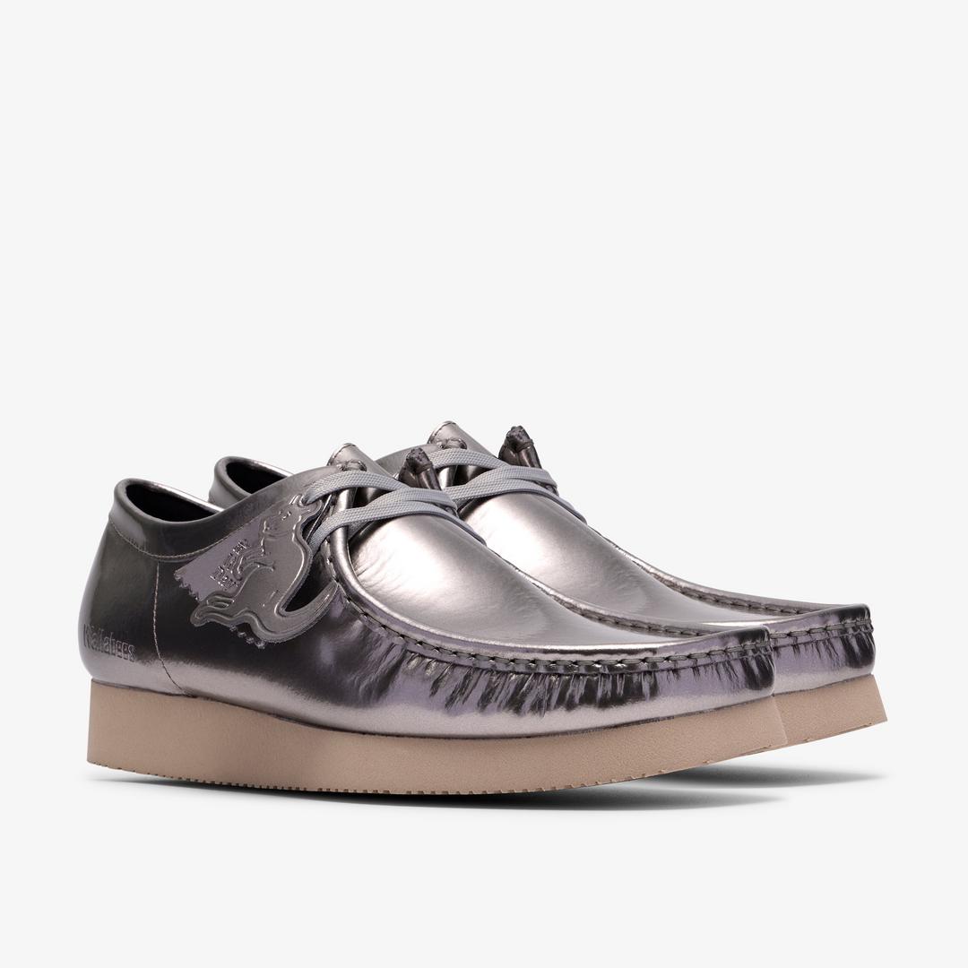 Mens Wallabee 2604 Silver Patent Wallabees - Image 5