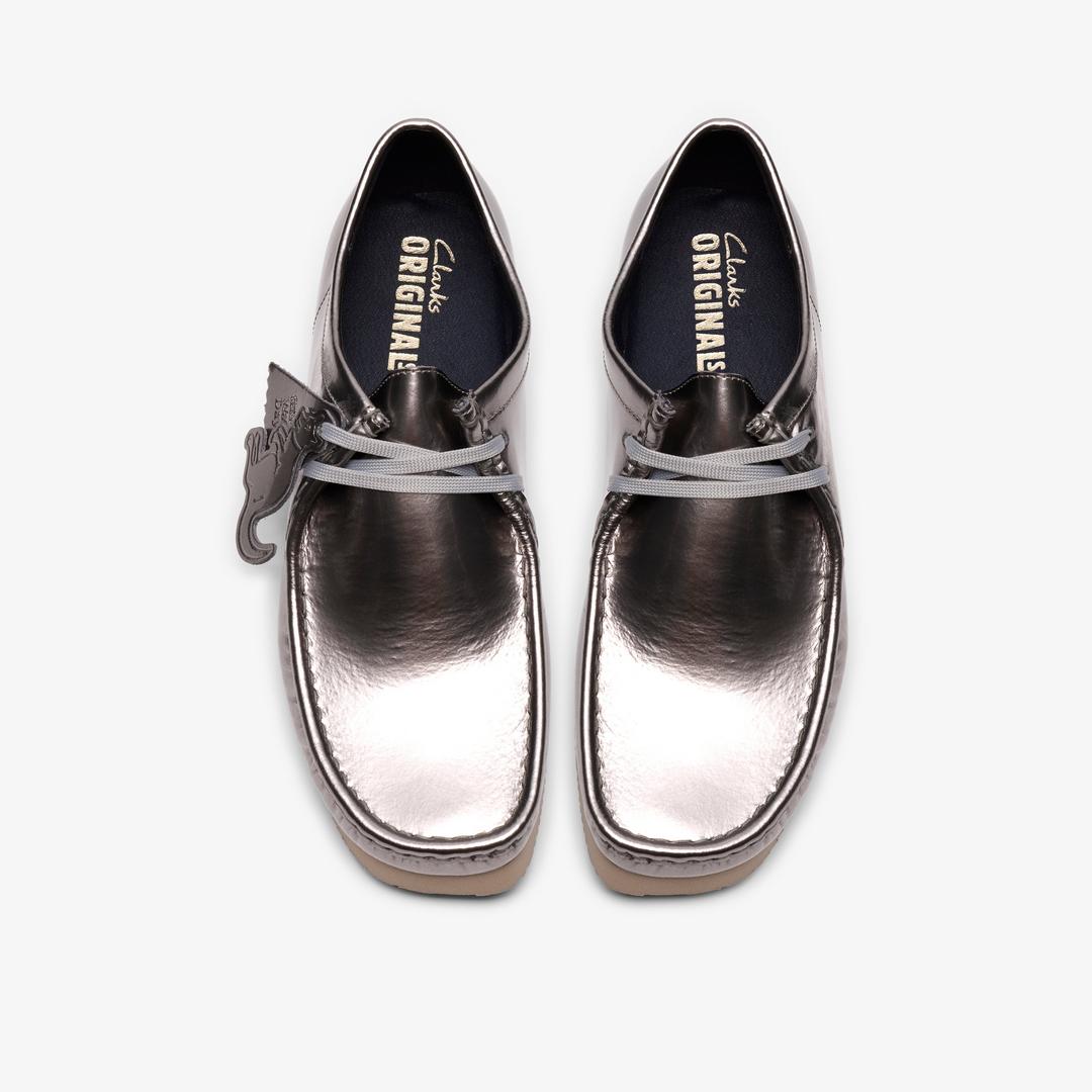 Mens Wallabee 2604 Silver Patent Wallabees - Image 7