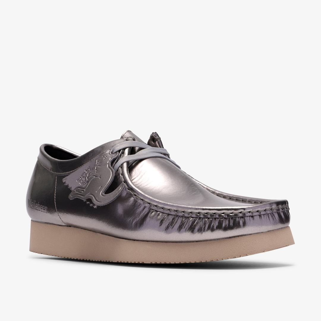 Mens Wallabee 2604 Silver Patent Wallabees - Image 8