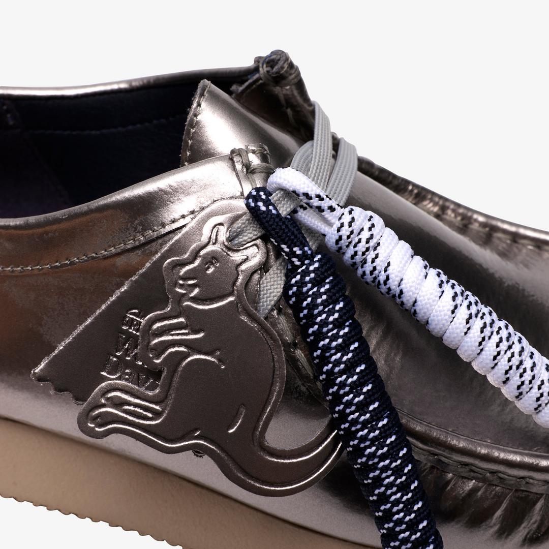Mens Wallabee 2604 Silver Patent Wallabees - Image 9