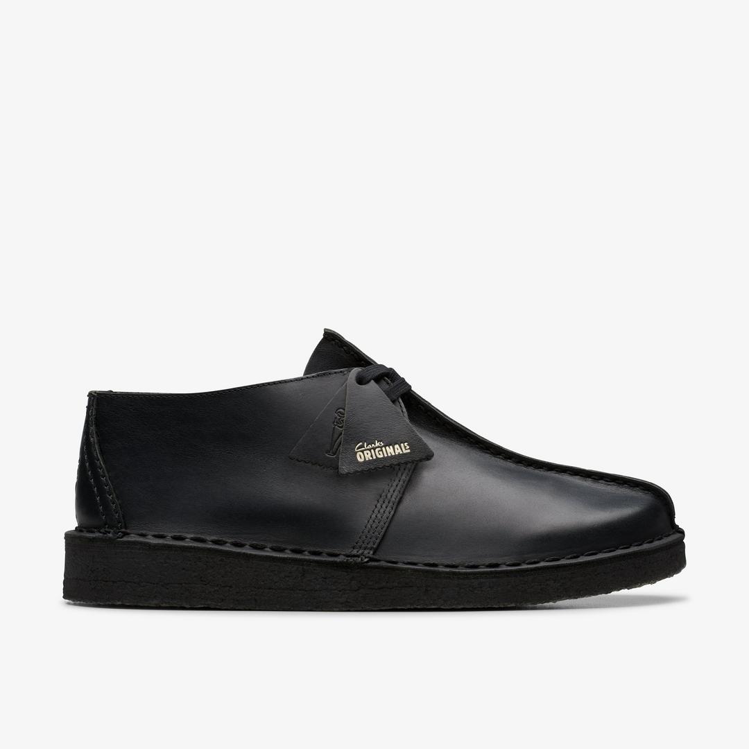 Mens Desert Trek Black Smooth Leather