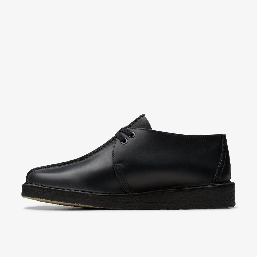 Mens Desert Trek Black Smooth Leather - Image 2