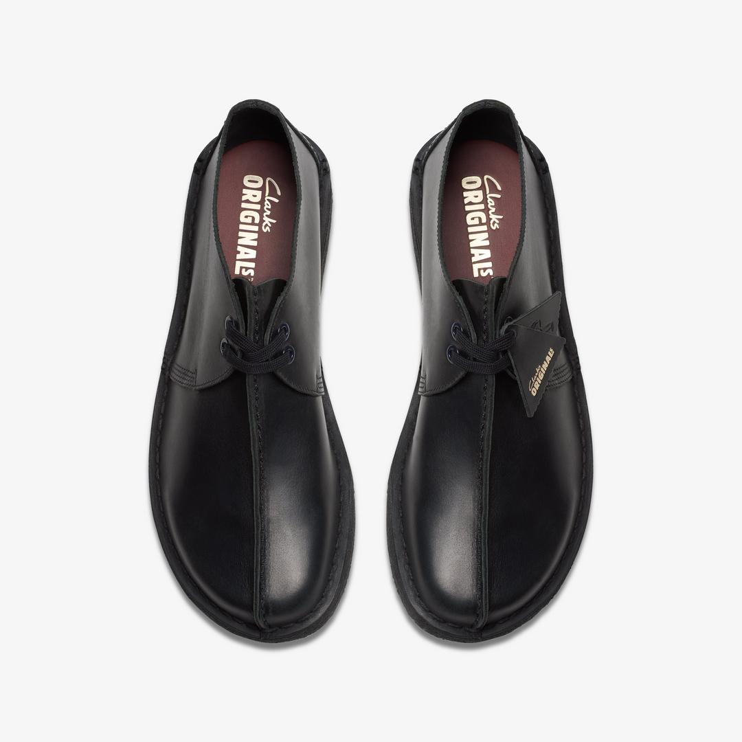 Mens Desert Trek Black Smooth Leather - Image 6