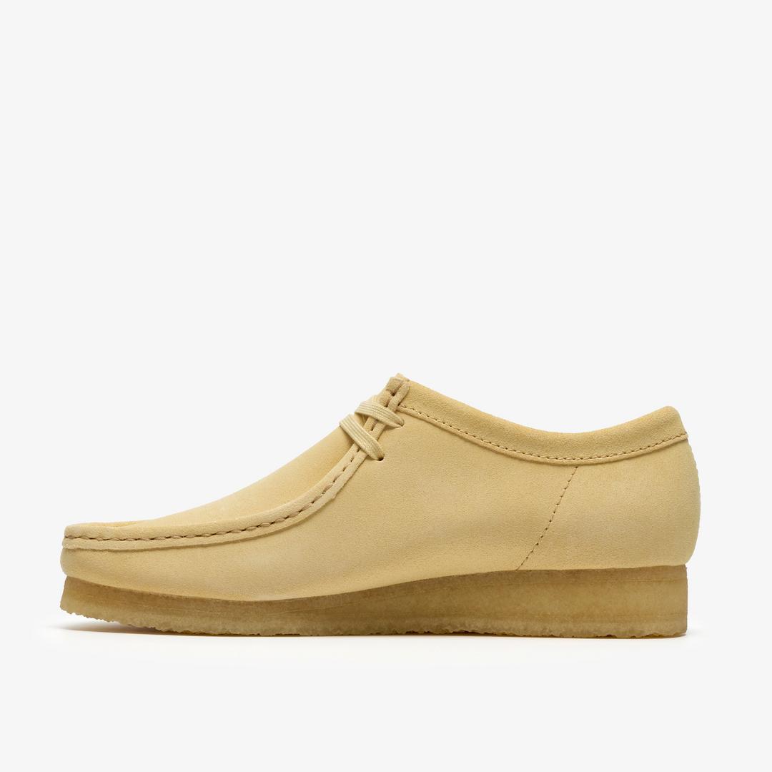 Mens Wallabee Pale Yellow Suede Wallabees - Image 2