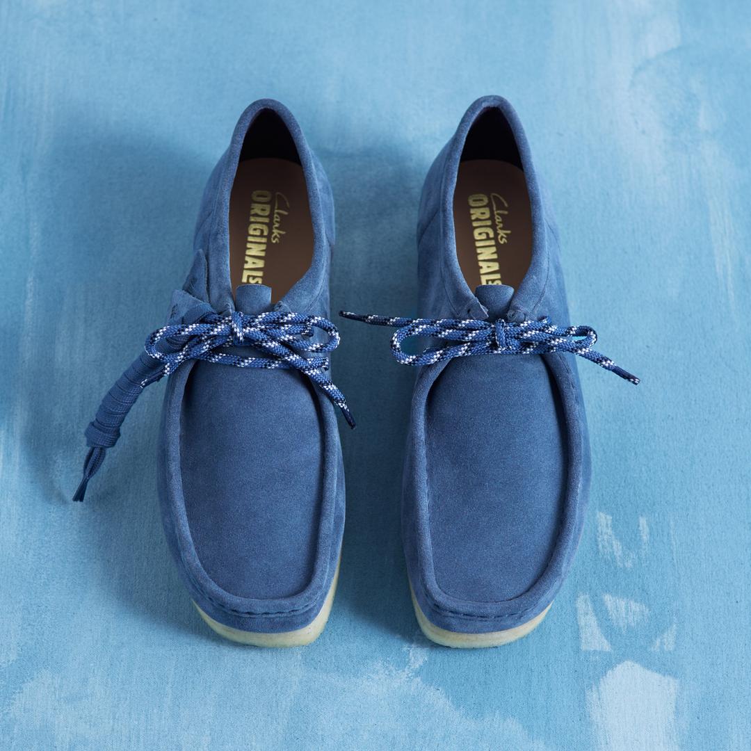 Mens Wallabee Denim Blue Suede - Image 2