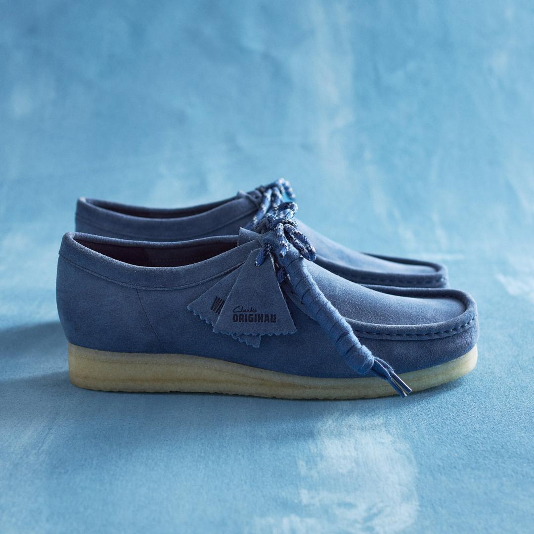 Mens Wallabee Denim Blue Suede - Image 3