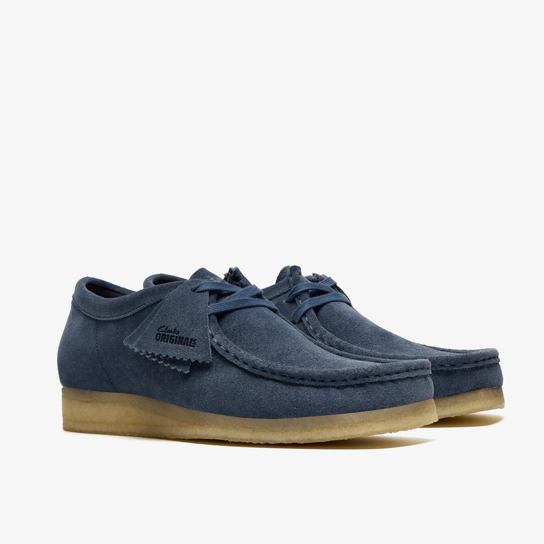 Mens Wallabee Denim Blue Suede - Image 6