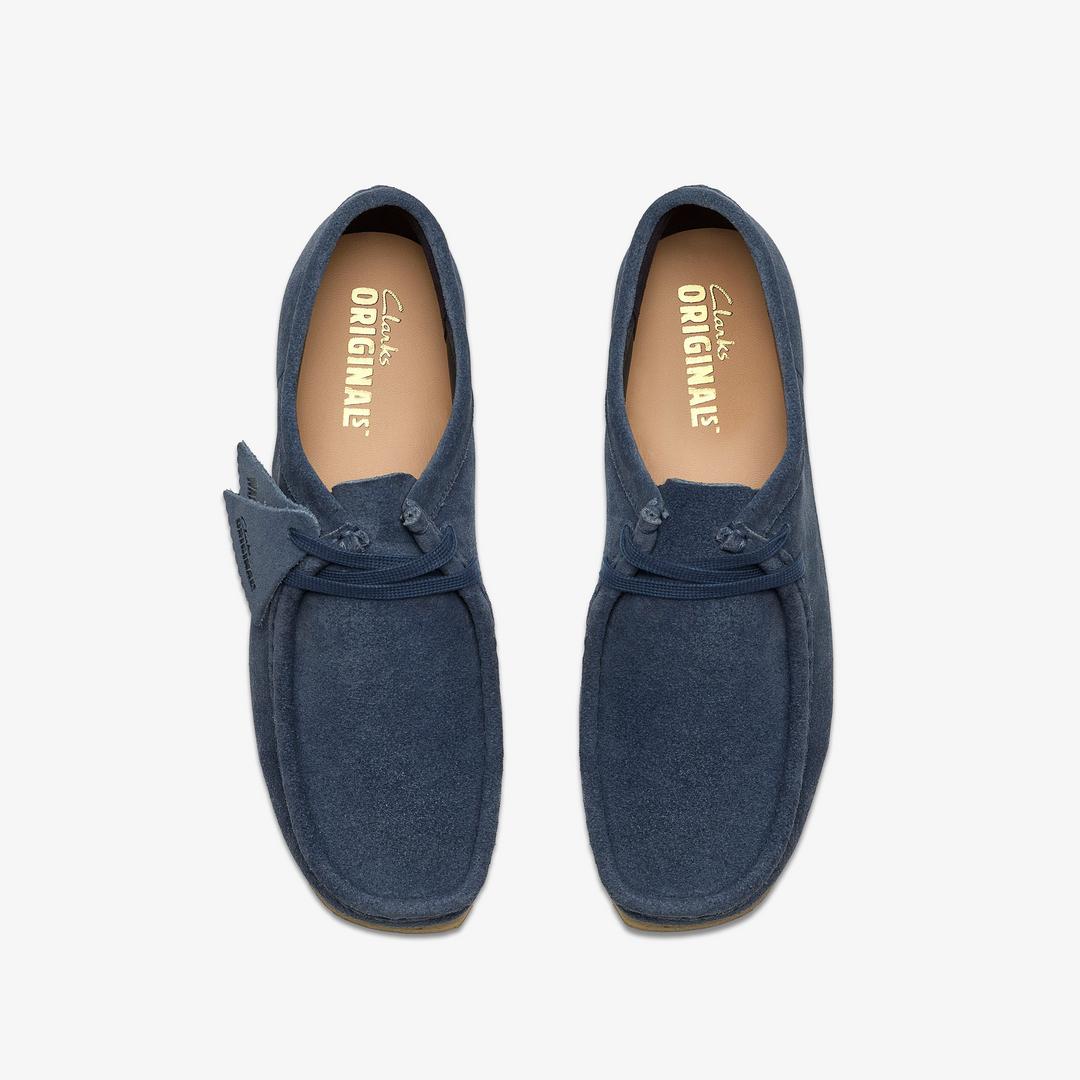 Mens Wallabee Denim Blue Suede - Image 8