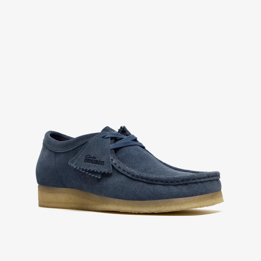 Mens Wallabee Denim Blue Suede - Image 9