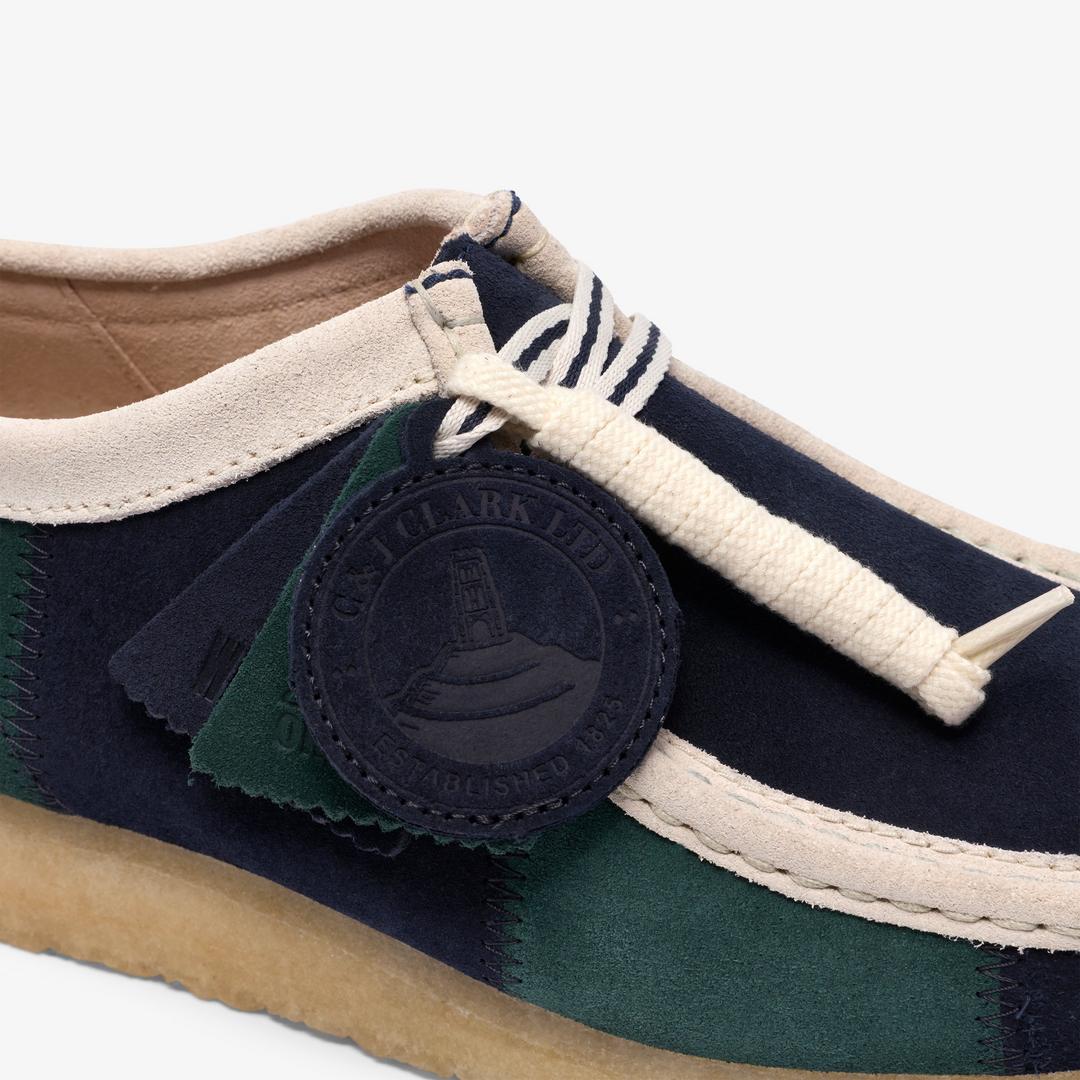 Mens Wallabee Blue/Green Stripe - Image 9