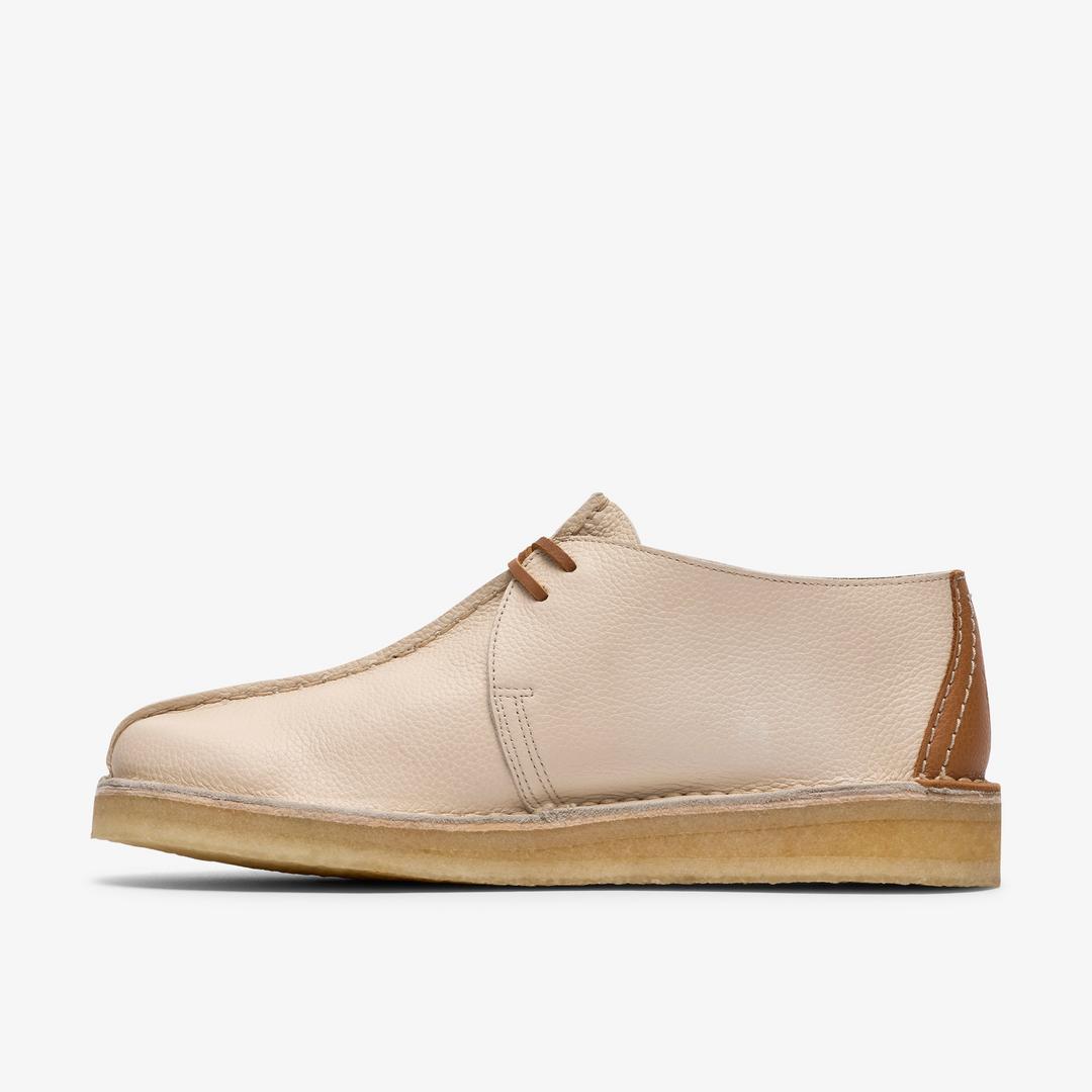 Mens Desert Trek White Combination Leather Desert Trek - Image 2