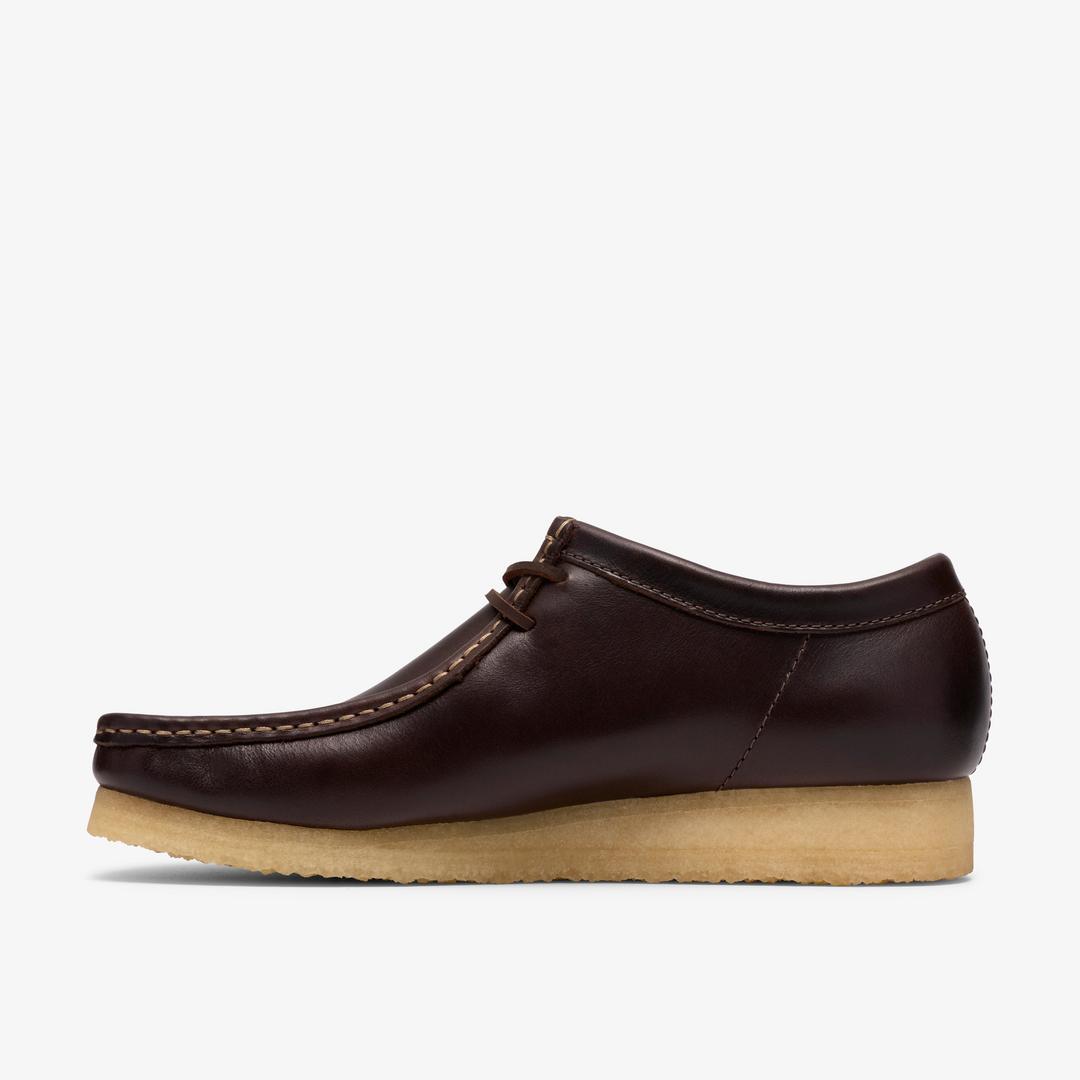 Mens Wallabee Dark Brown Leather Wallabees - Image 2