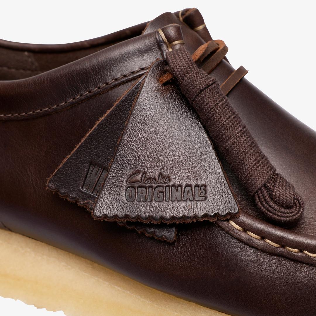 Mens Wallabee Dark Brown Leather Wallabees - Image 8