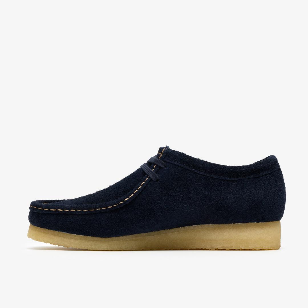 Mens Wallabee Navy Suede Wallabees - Image 2