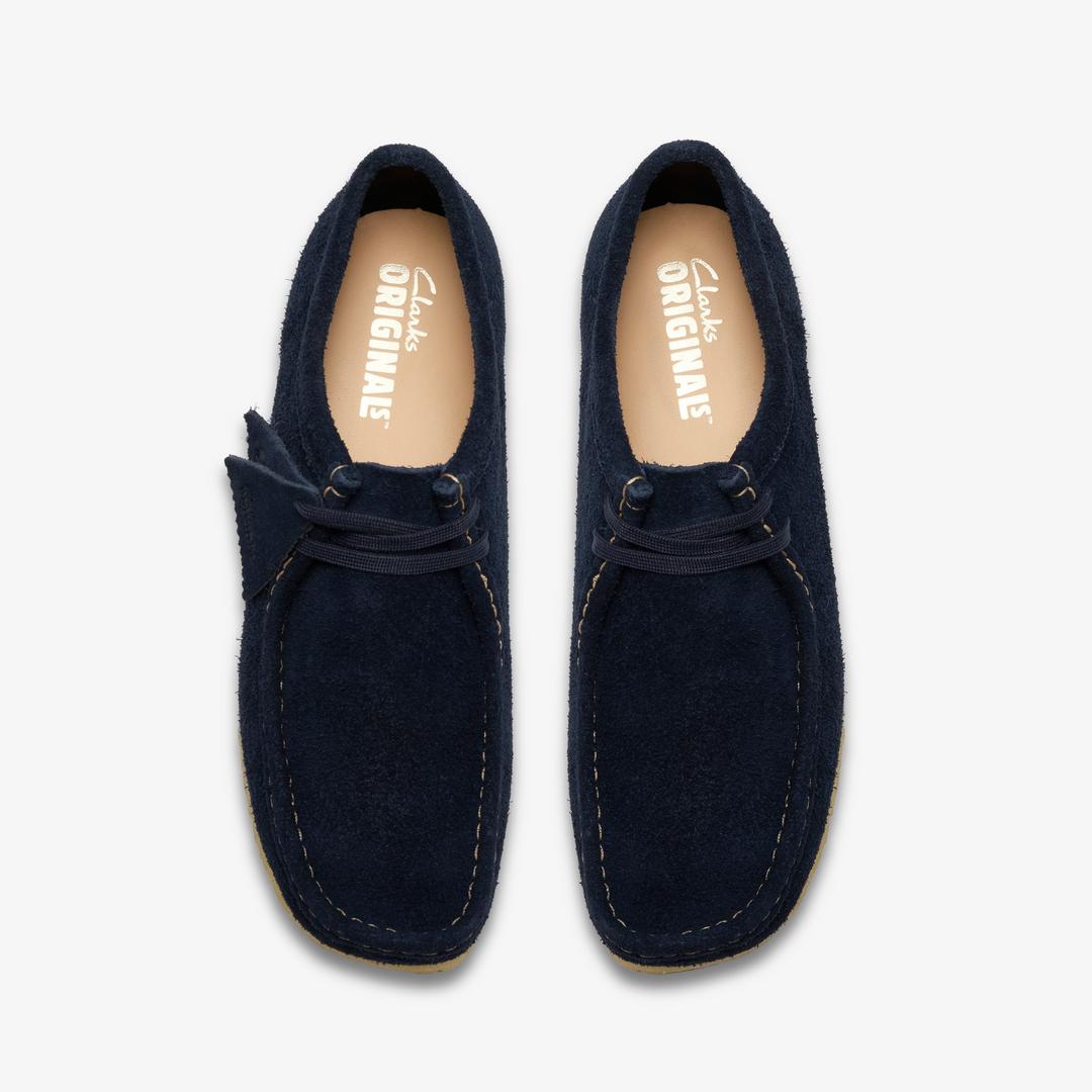 Mens Wallabee Navy Suede Wallabees - Image 6