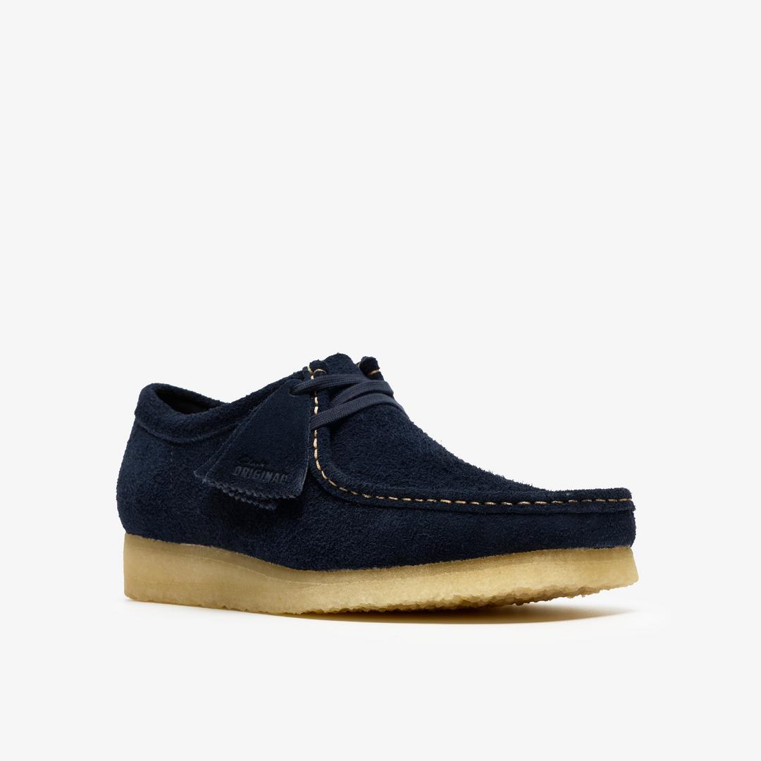 Mens Wallabee Navy Suede Wallabees - Image 7