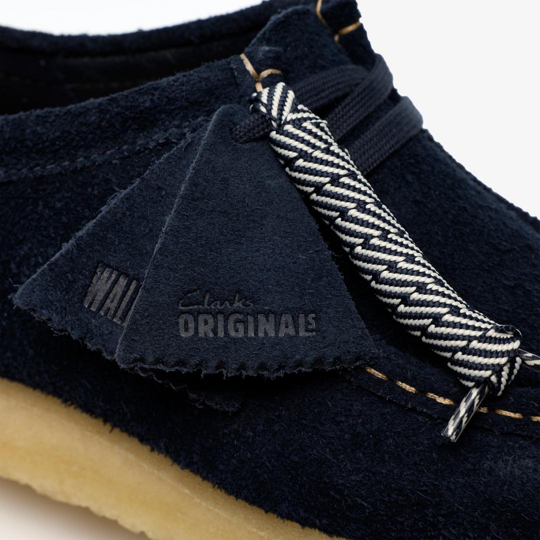 Mens Wallabee Navy Suede Wallabees - Image 8