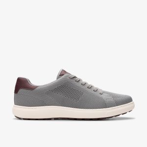Men's Mapstone Lace Grey Knit Sneakers