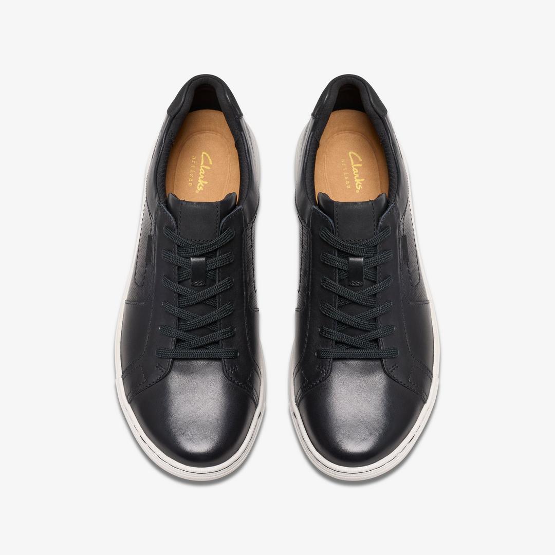 Men's Mapstone Lace Black Leather Sneakers - Image 6