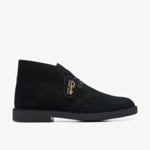 Mens Desert Boot Evo Black Suede Chukka