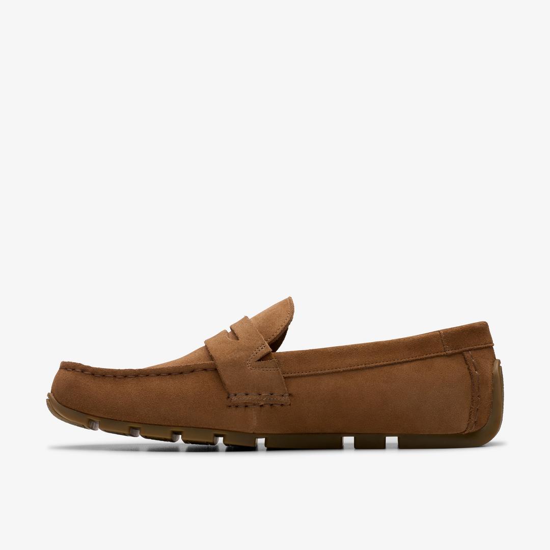 MENS Corsley Bar Cola Suede Loafers - Image 2