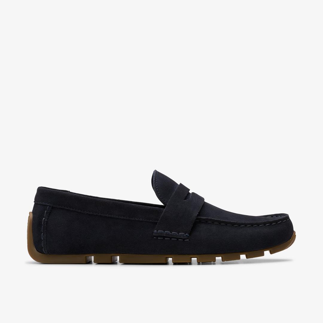 Men's Corsley Bar Navy Suede Loafers