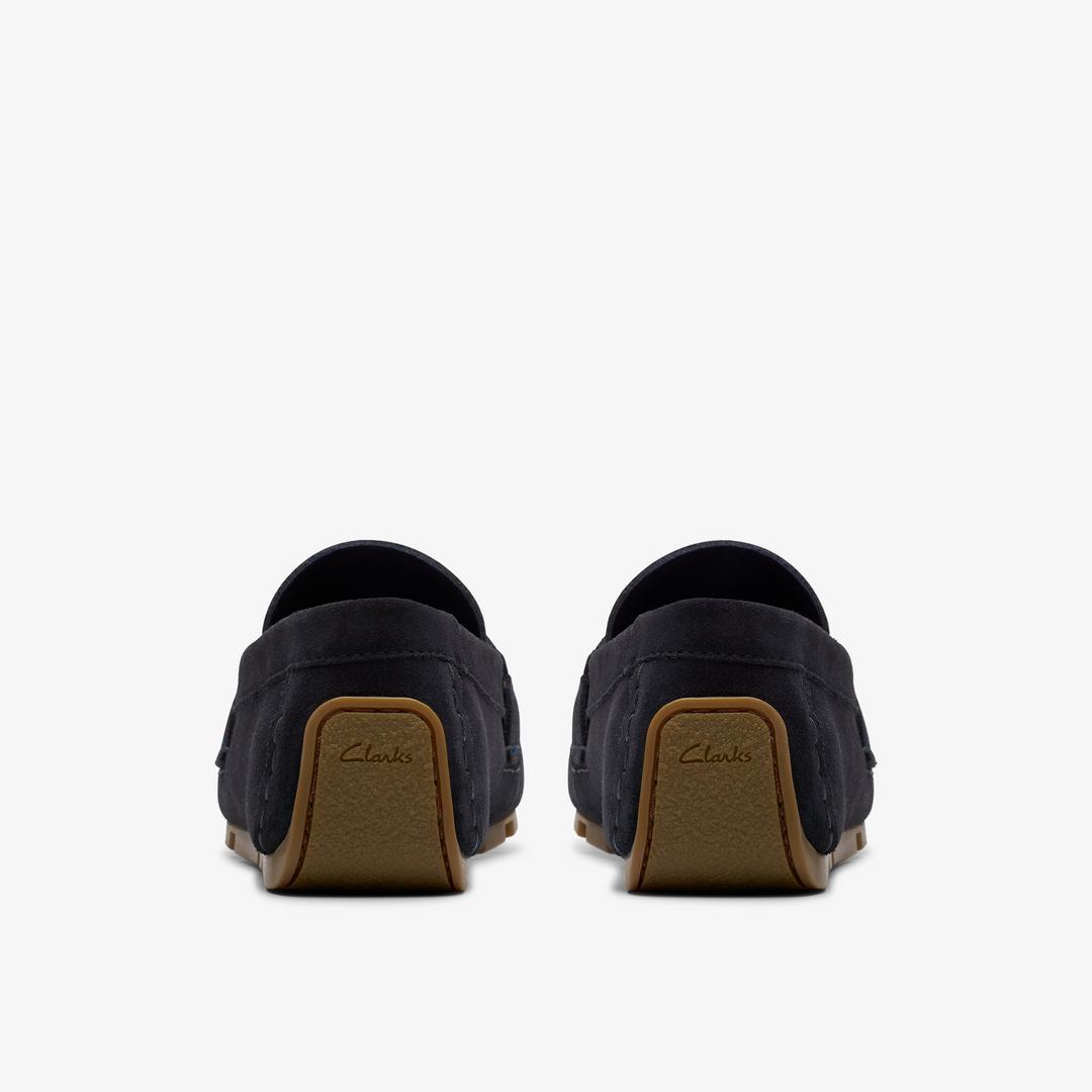 Men's Corsley Bar Navy Suede Loafers - Image 5