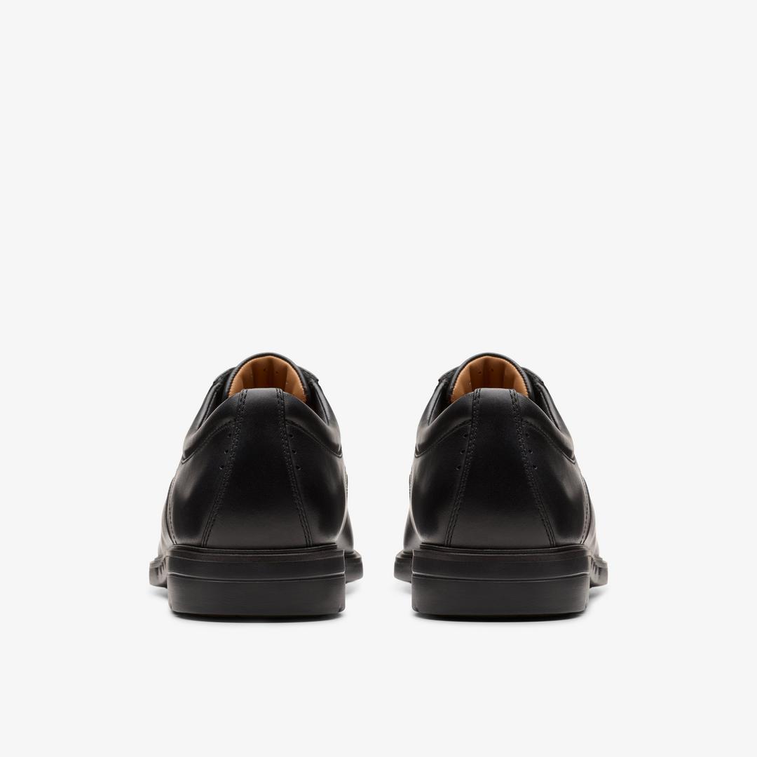 Mens Un Kendric Way Black Leather Oxford Shoes| Clarks - Image 5