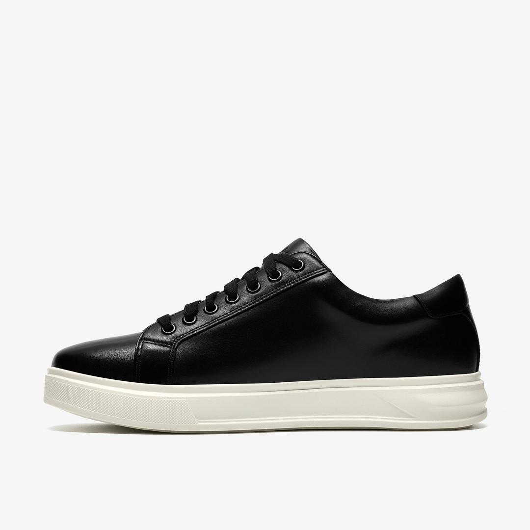 Mens Goswell Tie Black Leather Sneaker - Image 3