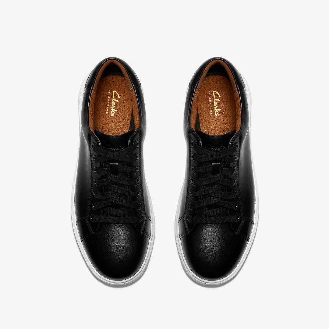 Mens Goswell Tie Black Leather Sneaker - Image 7