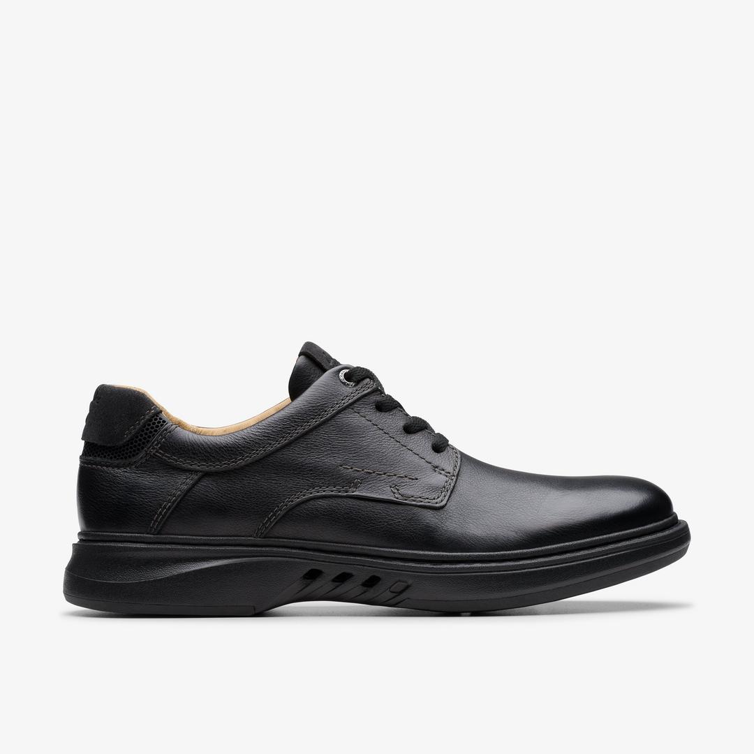 Mens Un Briley Pace Black Leather Oxford Shoes| Clarks