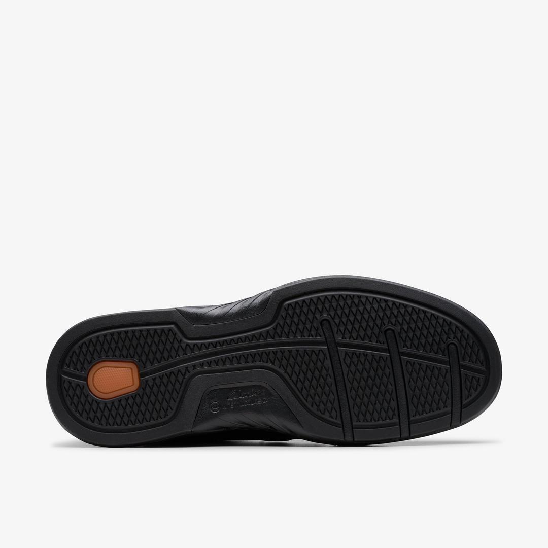 Mens Un Briley Pace Black Leather Oxford Shoes| Clarks - Image 3
