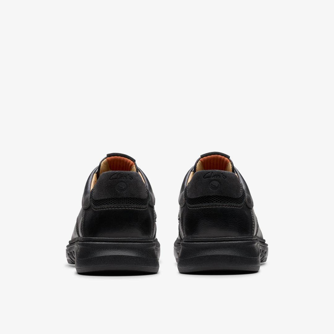Mens Un Briley Pace Black Leather Oxford Shoes| Clarks - Image 5