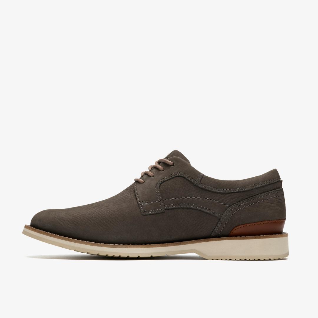 Mens Monahan Plain Stone Nubuck Oxfords - Image 3