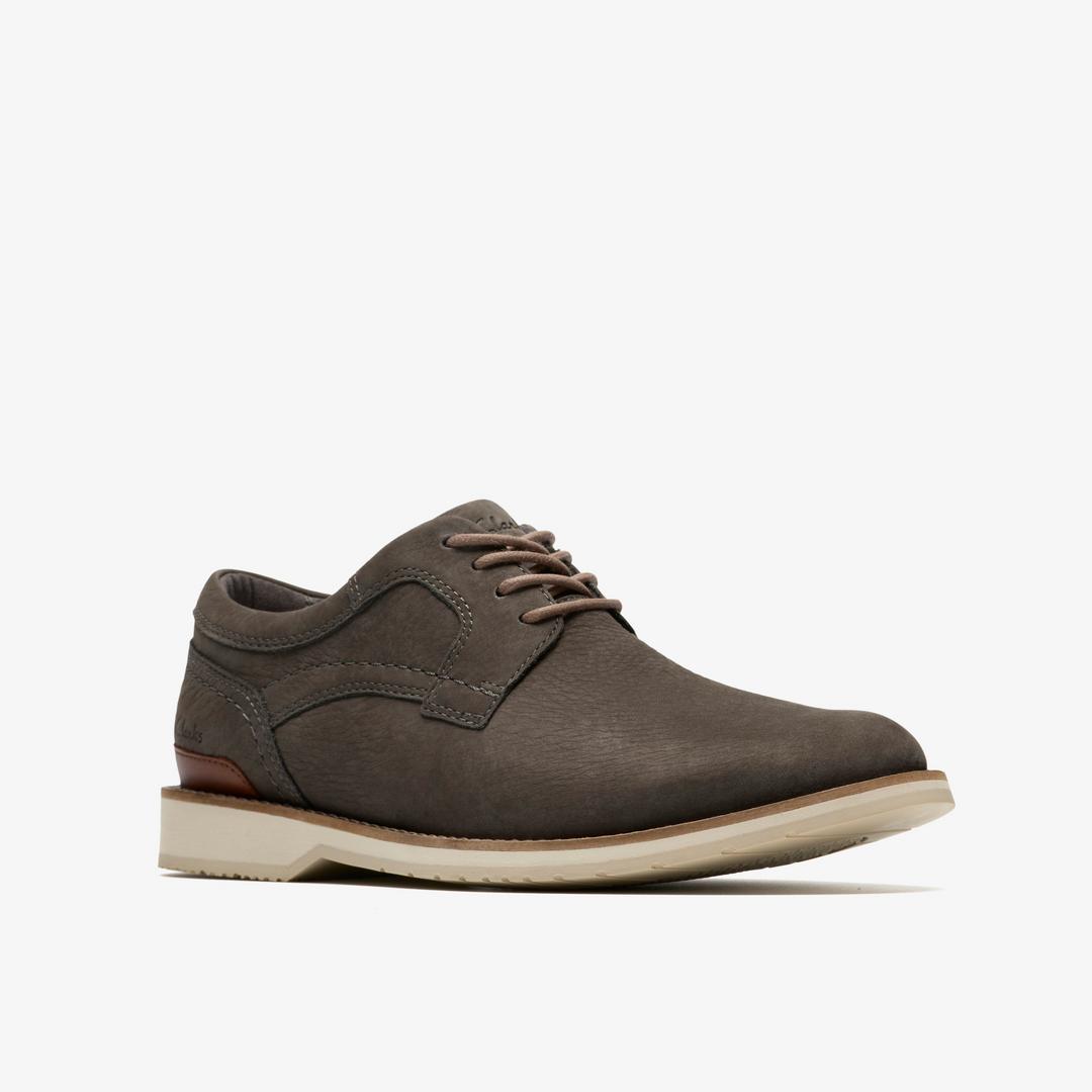 Mens Monahan Plain Stone Nubuck Oxfords - Image 5