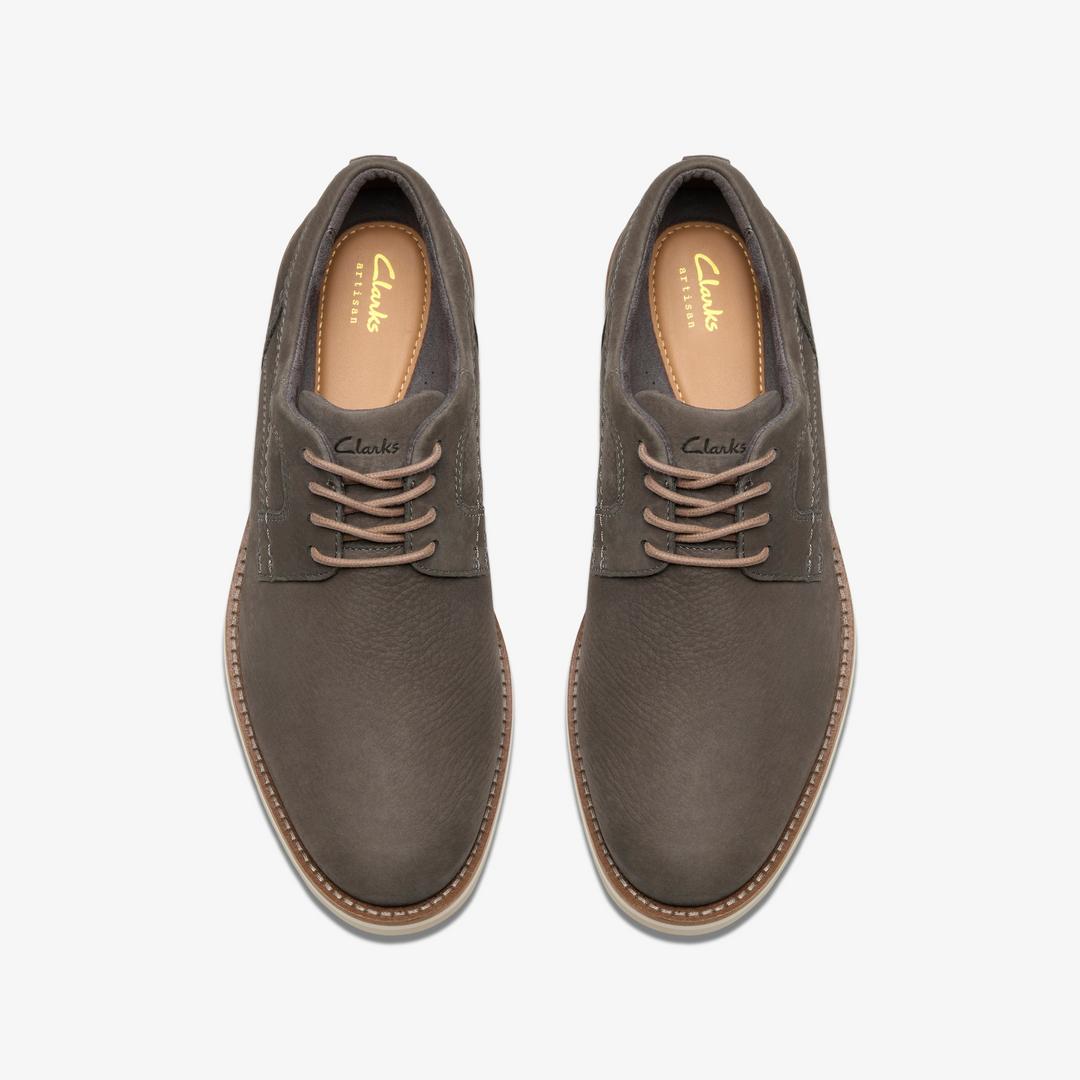 Mens Monahan Plain Stone Nubuck Oxfords - Image 7