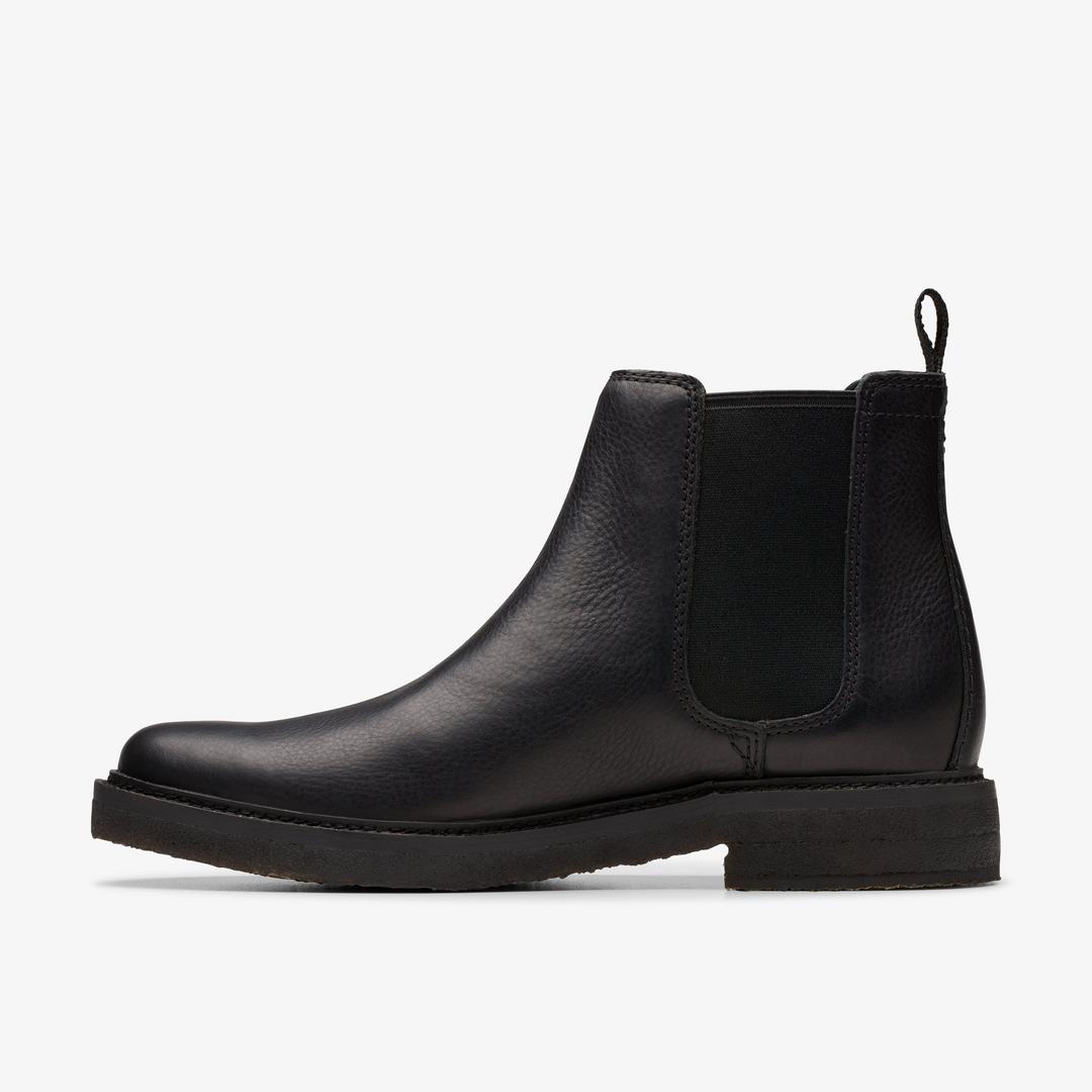 Mens Clarkdale Easy Black Leather Chelsea Boots - Image 5