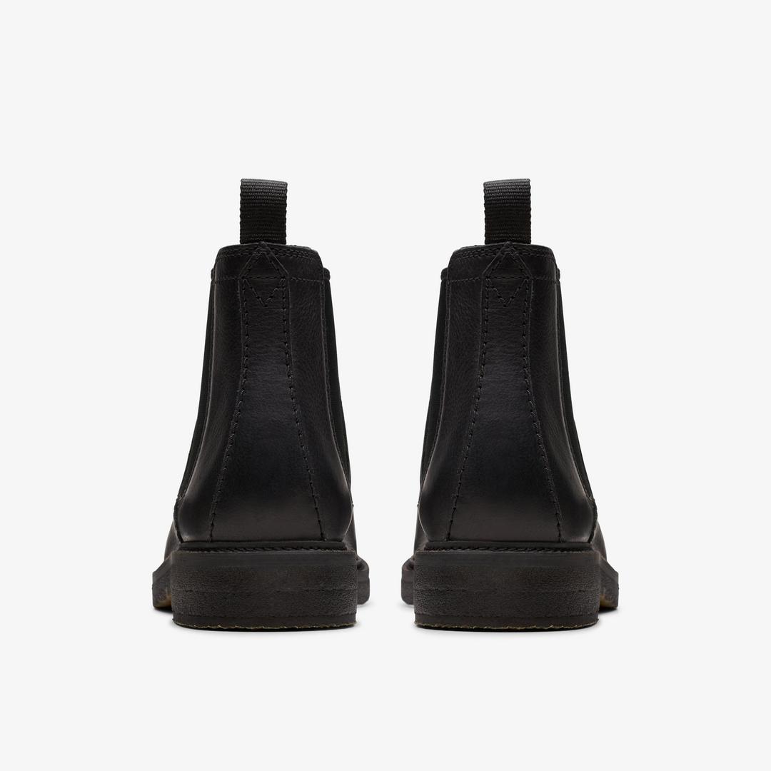 Mens Clarkdale Easy Black Leather Chelsea Boots - Image 8