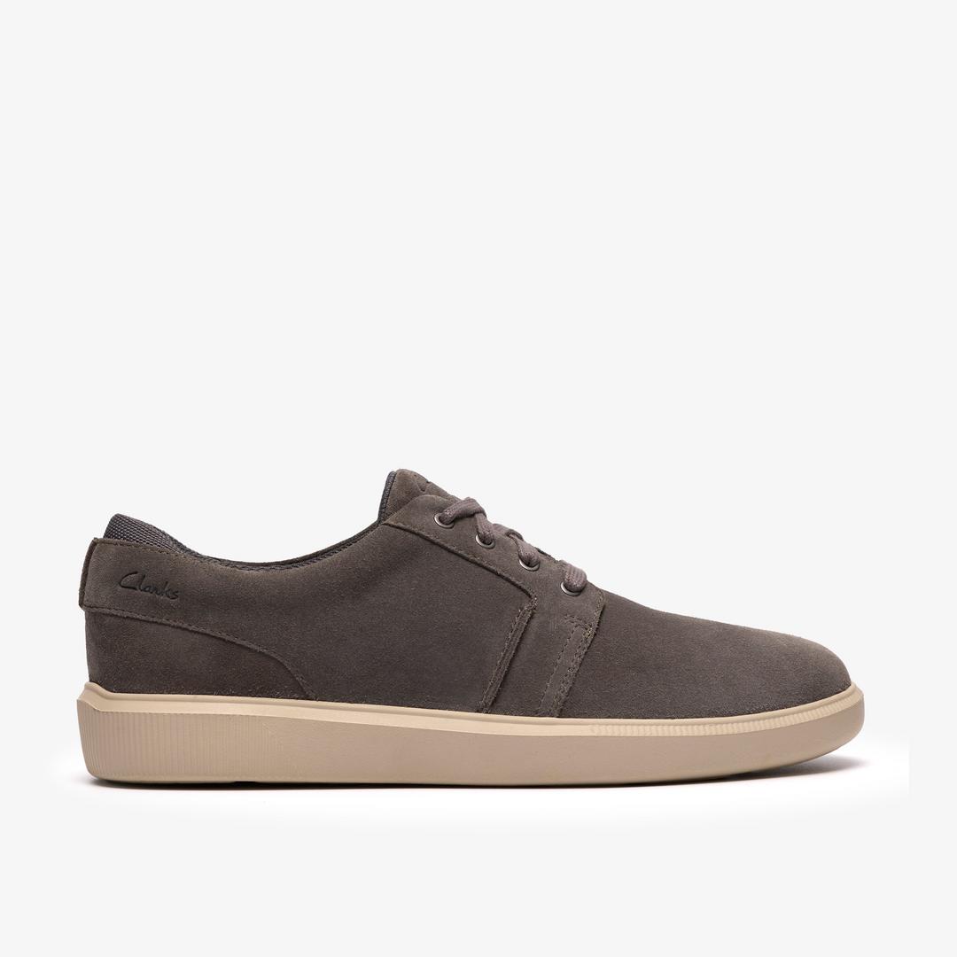 Mens Brodin Seam Grey Suede Sneakers