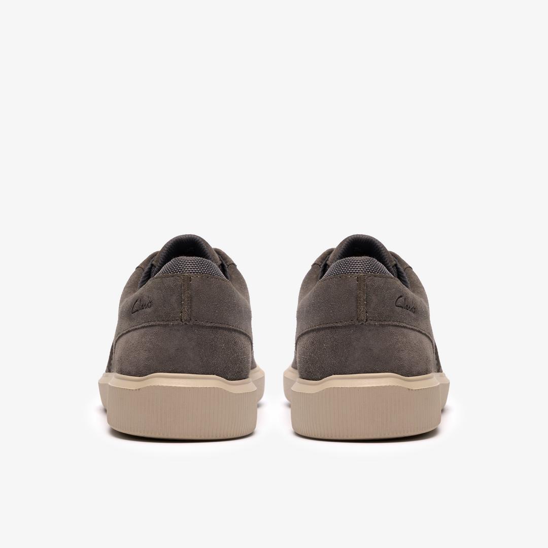 Mens Brodin Seam Grey Suede Sneakers - Image 6