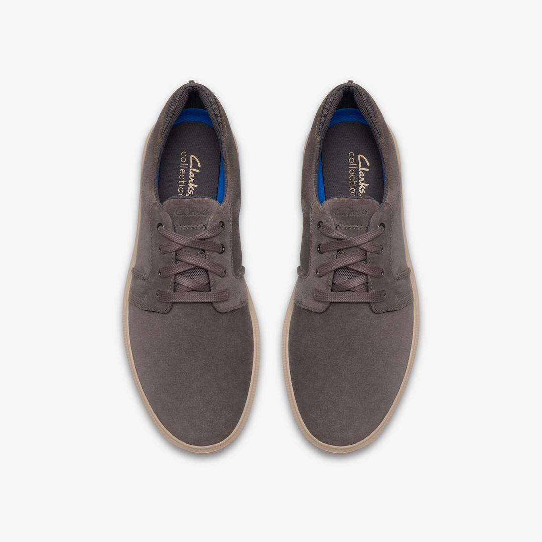 Mens Brodin Seam Grey Suede Sneakers - Image 7