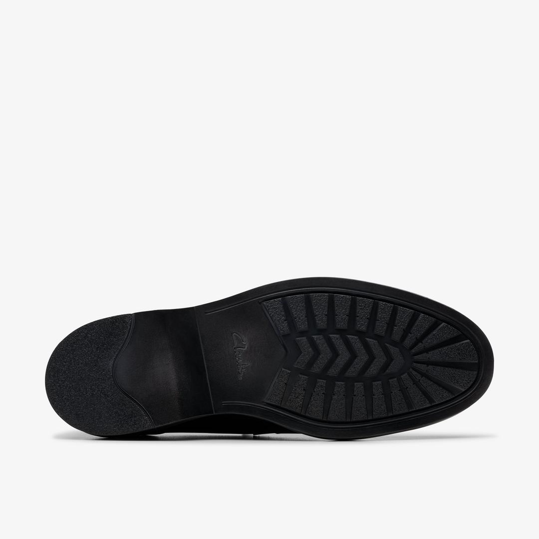 Mens Aldwin Step Black Leather Loafer Shoes - Image 7