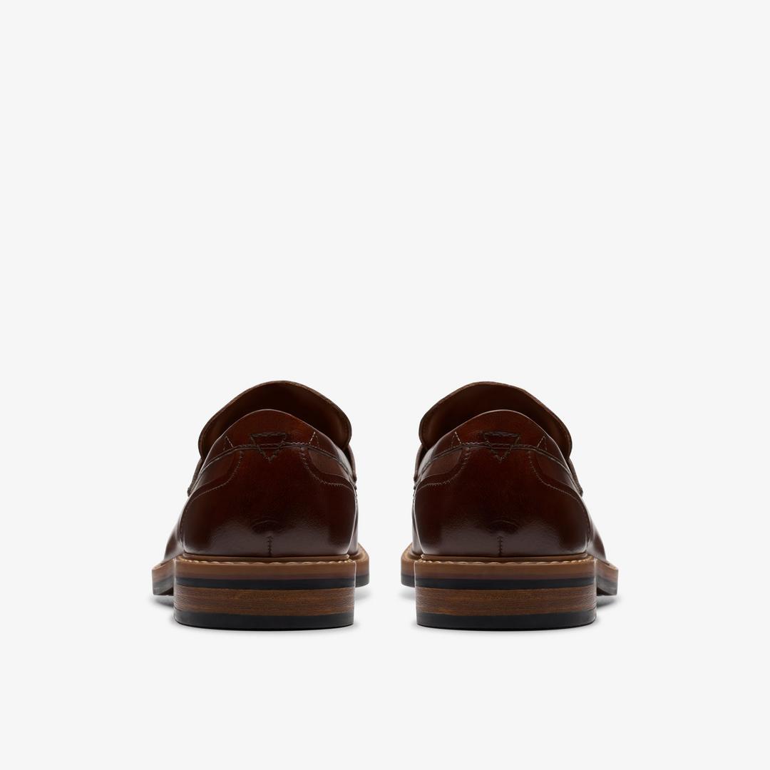 Mens Aldwin Step Mid Tan Leather Loafer Shoes - Image 10