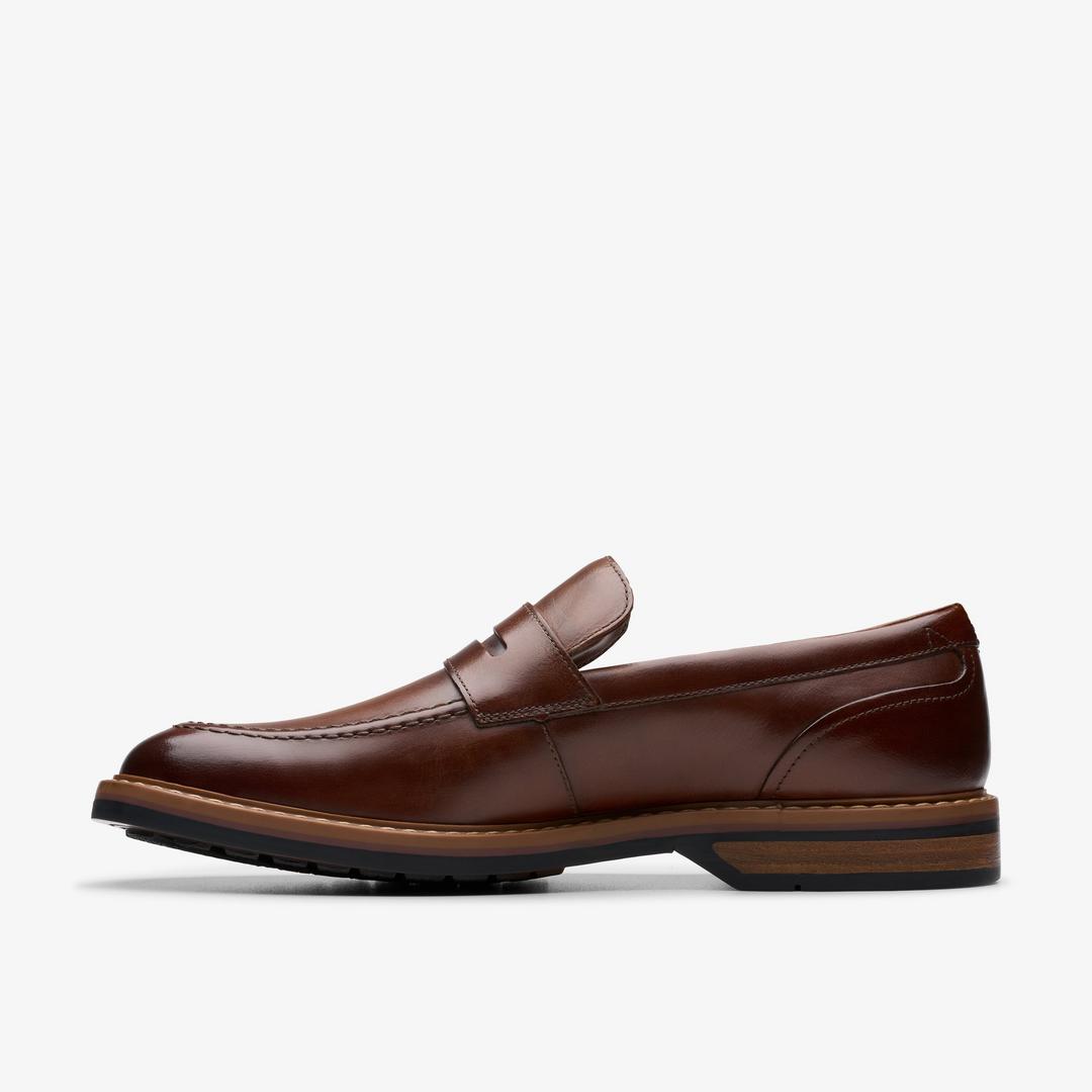 Mens Aldwin Step Mid Tan Leather Loafer Shoes - Image 7